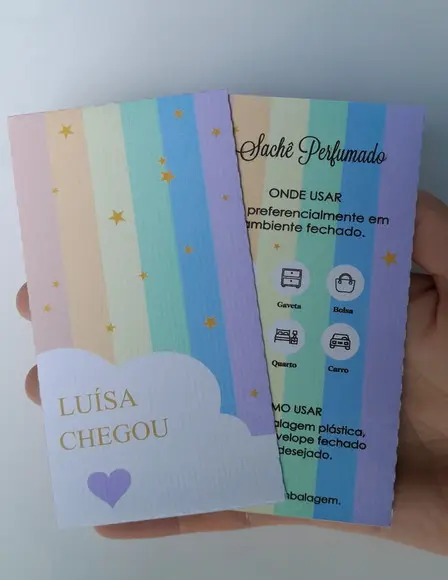 Sache Perfumado (envelope) Personalizado Menina