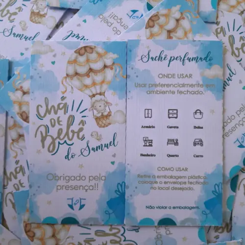 Sache Perfumado (envelope) Personalizado Menino