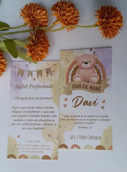 Sache Perfumado (envelope) Personalizado Menino