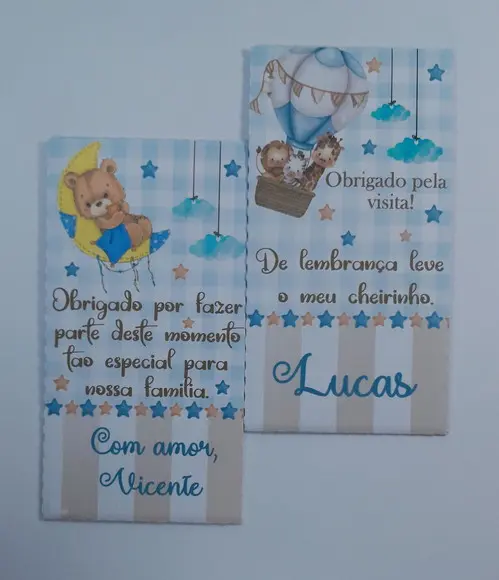 Sache Perfumado (envelope) Personalizado Menino