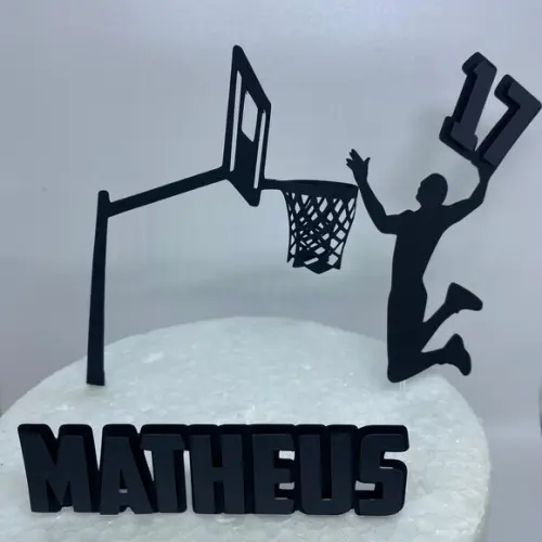 Topo de bolo Basquete