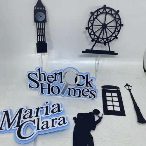 Topper para Bolo Sherlock Homes