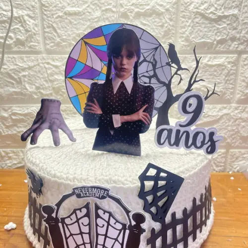 Topper de Bolo Wandinha