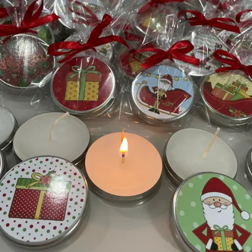 Vela Personalizada de Natal de Cera Vegetal de Soja