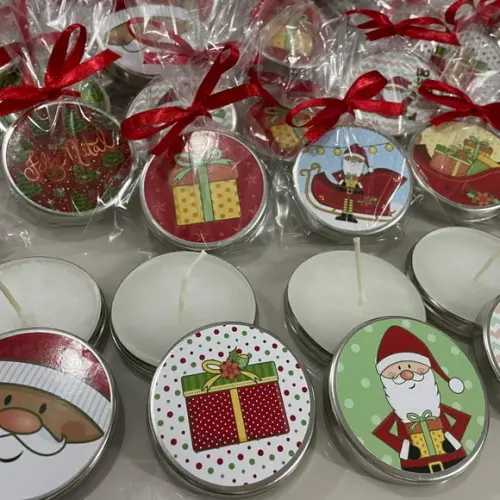 Vela Personalizada de Natal Velas de Cera de Soja