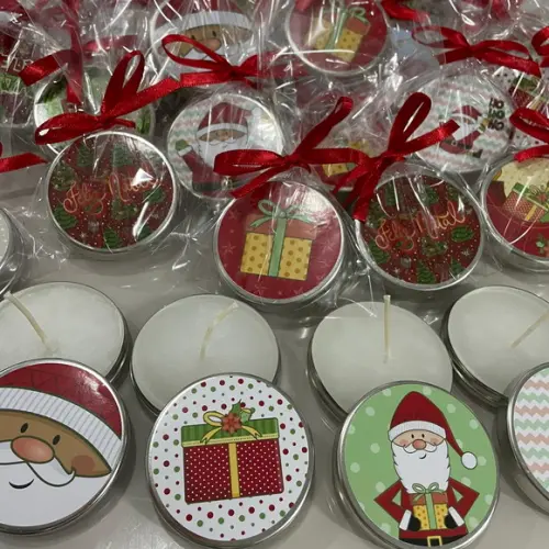 Vela Personalizada de Natal Velas de Cera de Soja