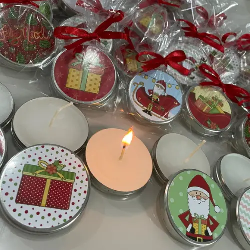 Vela Personalizada de Natal Velas de Cera de Soja