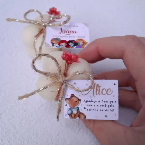Velas Bubble com Tag Personalizada