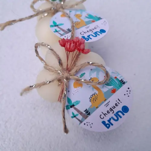 Velas Bubble com Tag Personalizada