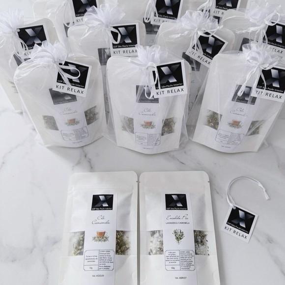 Kit Relax Saco de Organza | Escalda Pés e Chá