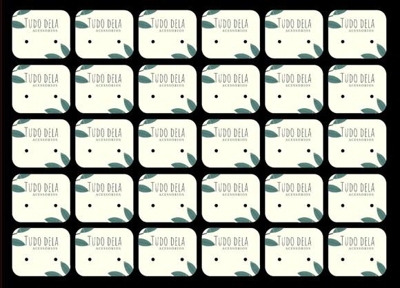 100 Mini Tags P Brinco Fundo Branco ou Clarinho H01