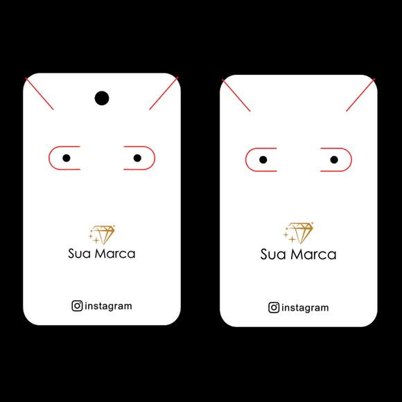 100 Tag P Brinco e Colar Branco Fundo Branco ou Clarinho C01