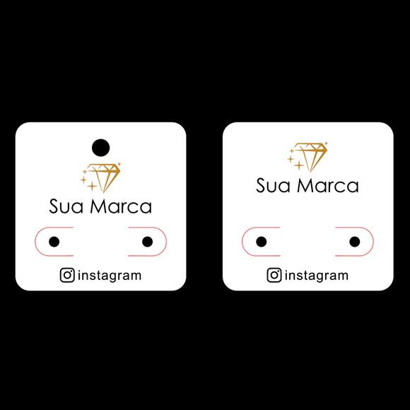 100 Tags P Brinco de Argola Fundo Branco ou Clarinho I01