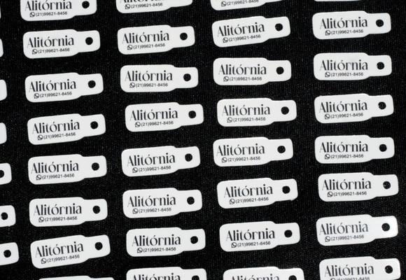 100 Tags p/ Lacre Fundo Branco ou Clarinho L01