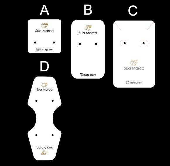 Kit Tags Jóias Abcd + Adesivos Fundo Branco ou Clarinho