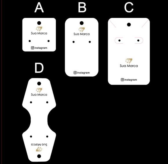 Kit Tags Jóias Abcd + Adesivos Fundo Branco ou Clarinho