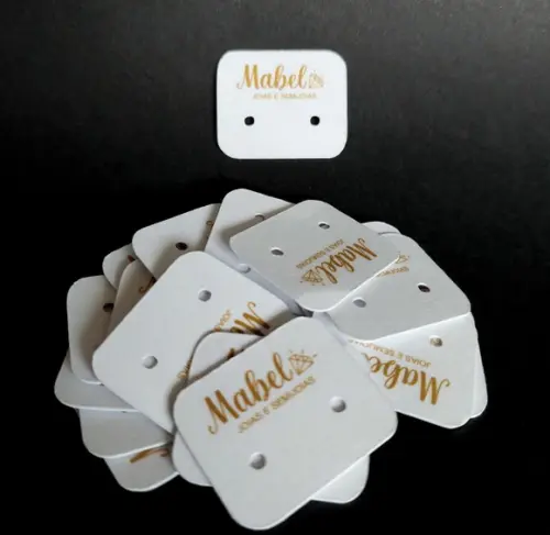 100 Mini Tags P Brinco com Sua Marca (3x2,5cm) Ha01