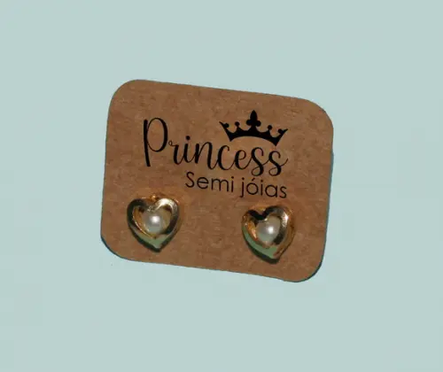100 Mini Tags Kraft Brinco com Sua Marca (3x2,5cm) Hk01