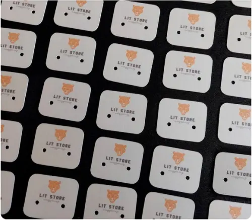 100 Mini Tags P Brinco Fundo Branco ou Clarinho H01