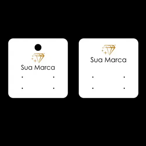100 Tags c 2 Brinquinhos Furinho Branco ou Clarinho O01