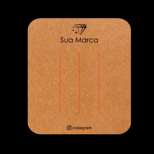 100 Tags Kraft com Sua Marca P Presilha Pk01