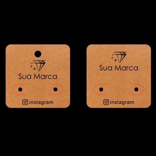 100 Tags Kraft P Brinco de Argola com Sua Marca Ik01