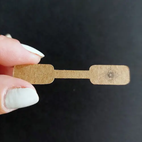 100 Tags Kraft P Anel/colar/pulseira (colante na Ponta) Fk01