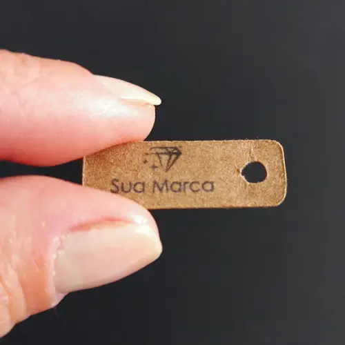 100 Tags Kraft p/ Lacre com Sua Marca (anel, Pulseira) Lk01