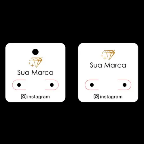 100 Tags P Brinco de Argola Fundo Branco ou Clarinho I01