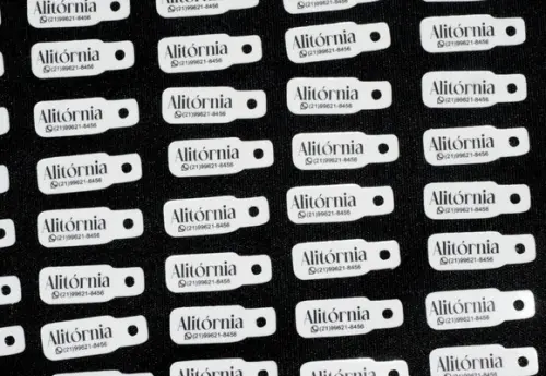100 Tags p/ Lacre Fundo Branco ou Clarinho L01