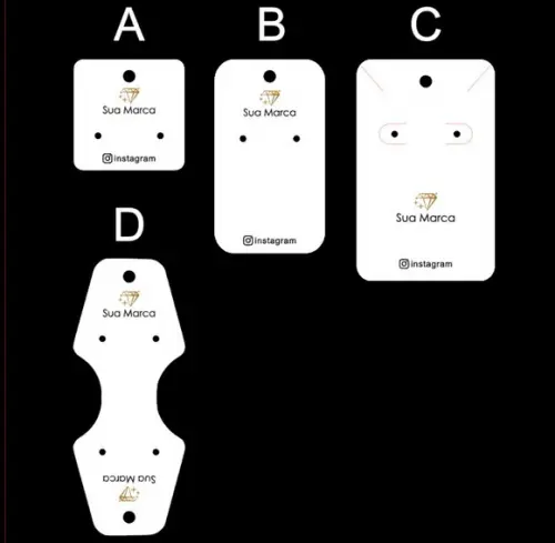 Kit Tags Jóias Abcd + Adesivos Fundo Branco ou Clarinho