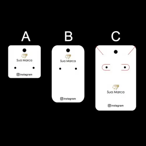 Kit Tags Jóias c Sua Marca Abc Fundo Branco ou Clarinho