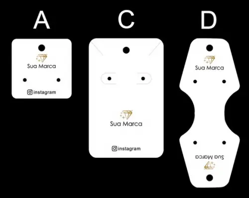 Kit Tags Jóias c Sua Marca Acd Fundo Branco ou Clarinho