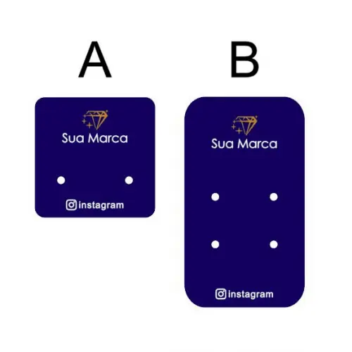 Kit Tags Plast. Jóias c Sua Marca Ab Fundo Preto ou Color