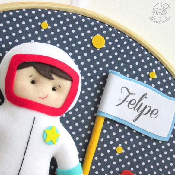 Enfeite de Porta Maternidade Astronauta