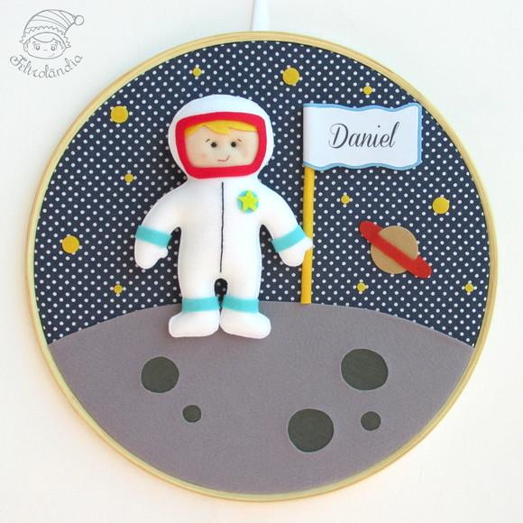 Enfeite de Porta Maternidade Astronauta