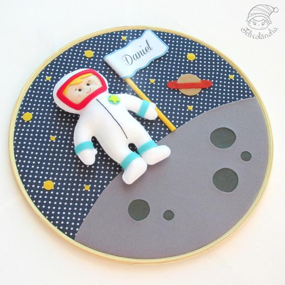 Enfeite de Porta Maternidade Astronauta