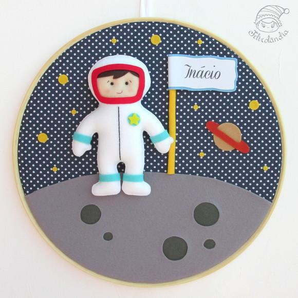 Enfeite de Porta Maternidade Astronauta
