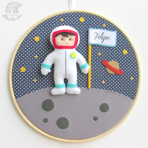 Enfeite de Porta Maternidade Astronauta