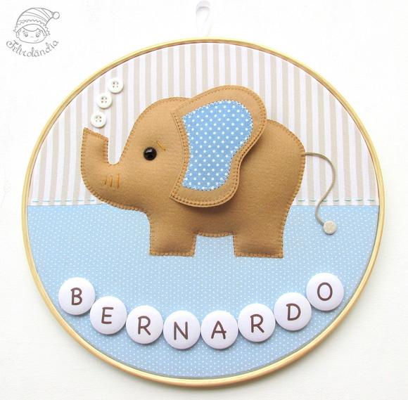Enfeite de Porta Maternidade Elefante