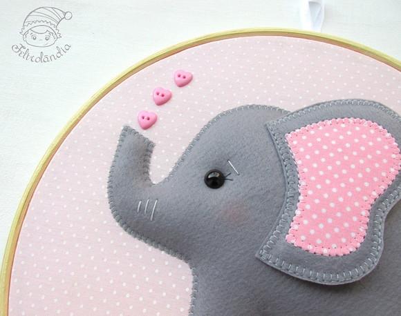 Enfeite de Porta Maternidade Elefante