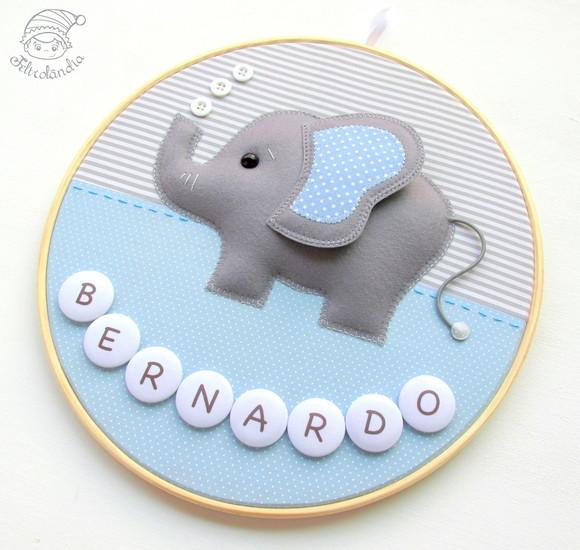 Enfeite de Porta Maternidade Elefante