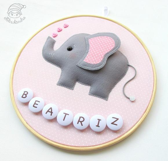 Enfeite de Porta Maternidade Elefante