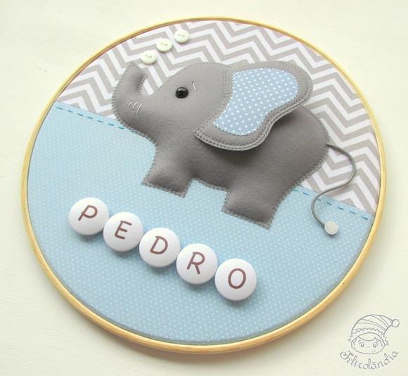 Enfeite de Porta Maternidade Elefante