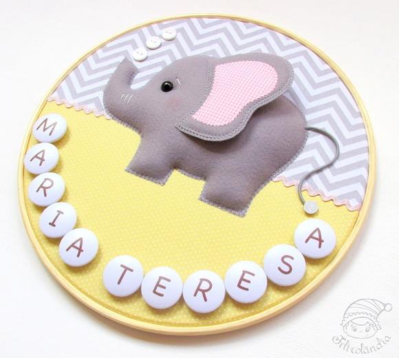 Enfeite de Porta Maternidade Elefante