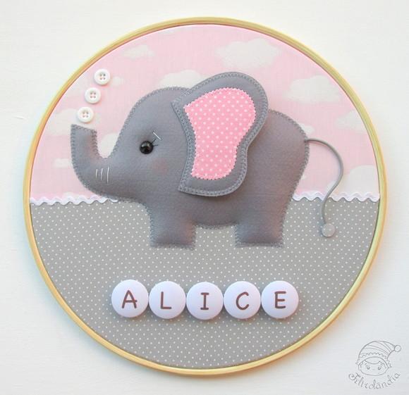 Enfeite de Porta Maternidade Elefante