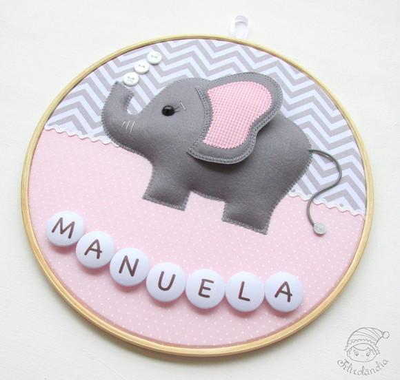 Enfeite de Porta Maternidade Elefante