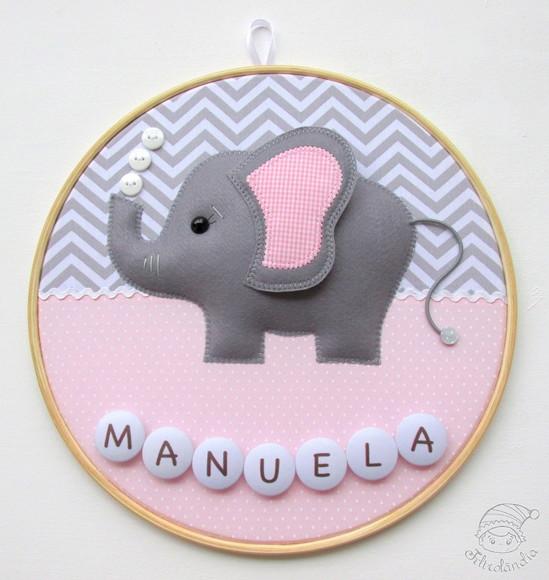 Enfeite de Porta Maternidade Elefante