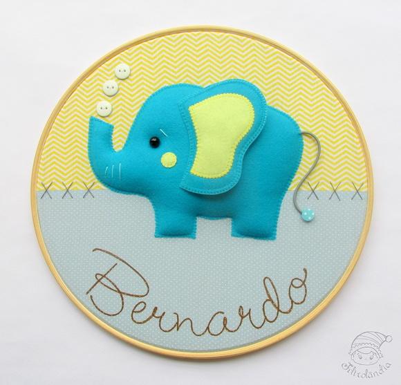 Enfeite de Porta Maternidade Elefante