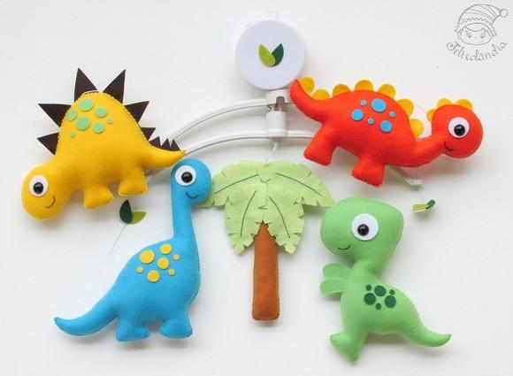 Móbile de Berço Musical Dinossauros
